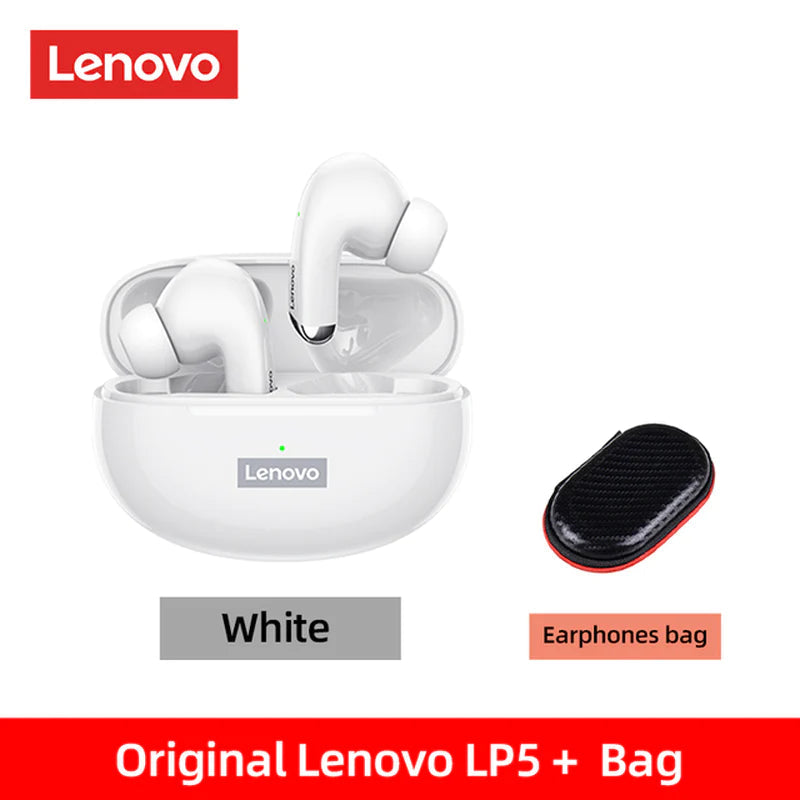 Lenovo LP5 Wireless Bluetooth Earbuds - Hi-Fi Music Earphones with Microphone, Sports Waterproof Headset, 2022 Model