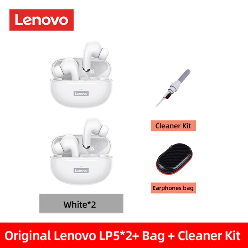 Lenovo LP5 Wireless Bluetooth Earbuds - Hi-Fi Music Earphones with Microphone, Sports Waterproof Headset, 2022 Model